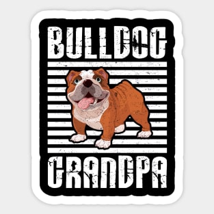 Bulldog Grandpa Proud Dogs Sticker